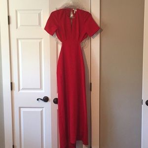 Red formal dress
